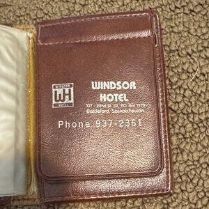 Windsor Hotel Brown Leather Card Holder